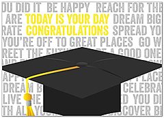 Select a verse or write your own. Today's Your Day Graduation Card D5063D-Y